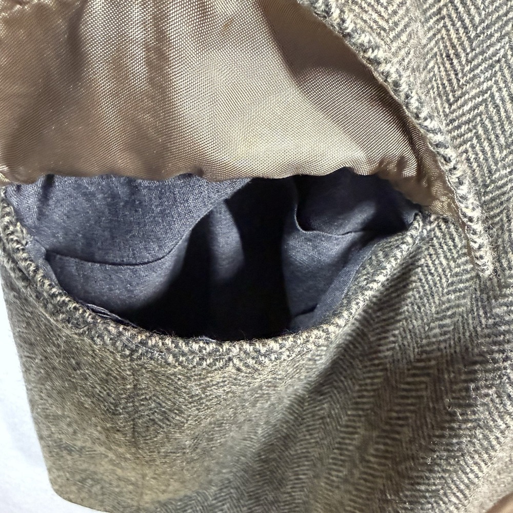 Lands' End Blazer Mens 44L‎ Herringbone Wool Sport Coat USA Made Classic - Picture 7 of 16